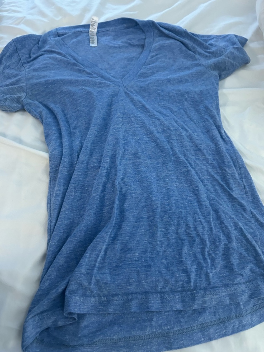 American apparel - Blue V-Neck Women's Tee